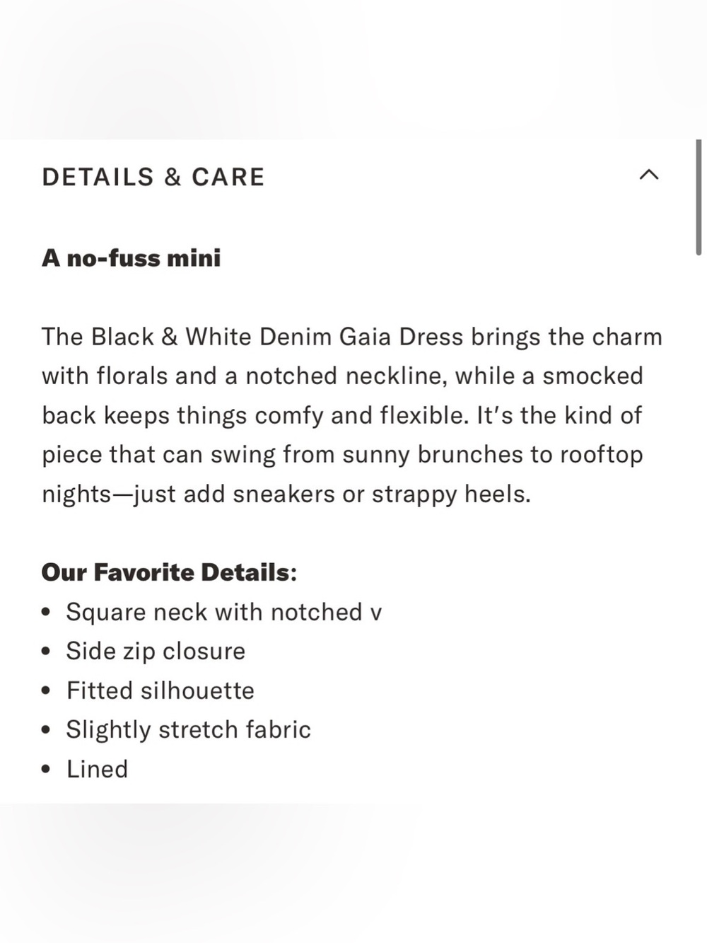 Hyacinth House / Tuckernuck black and white denim dress - Picture 7 of 9